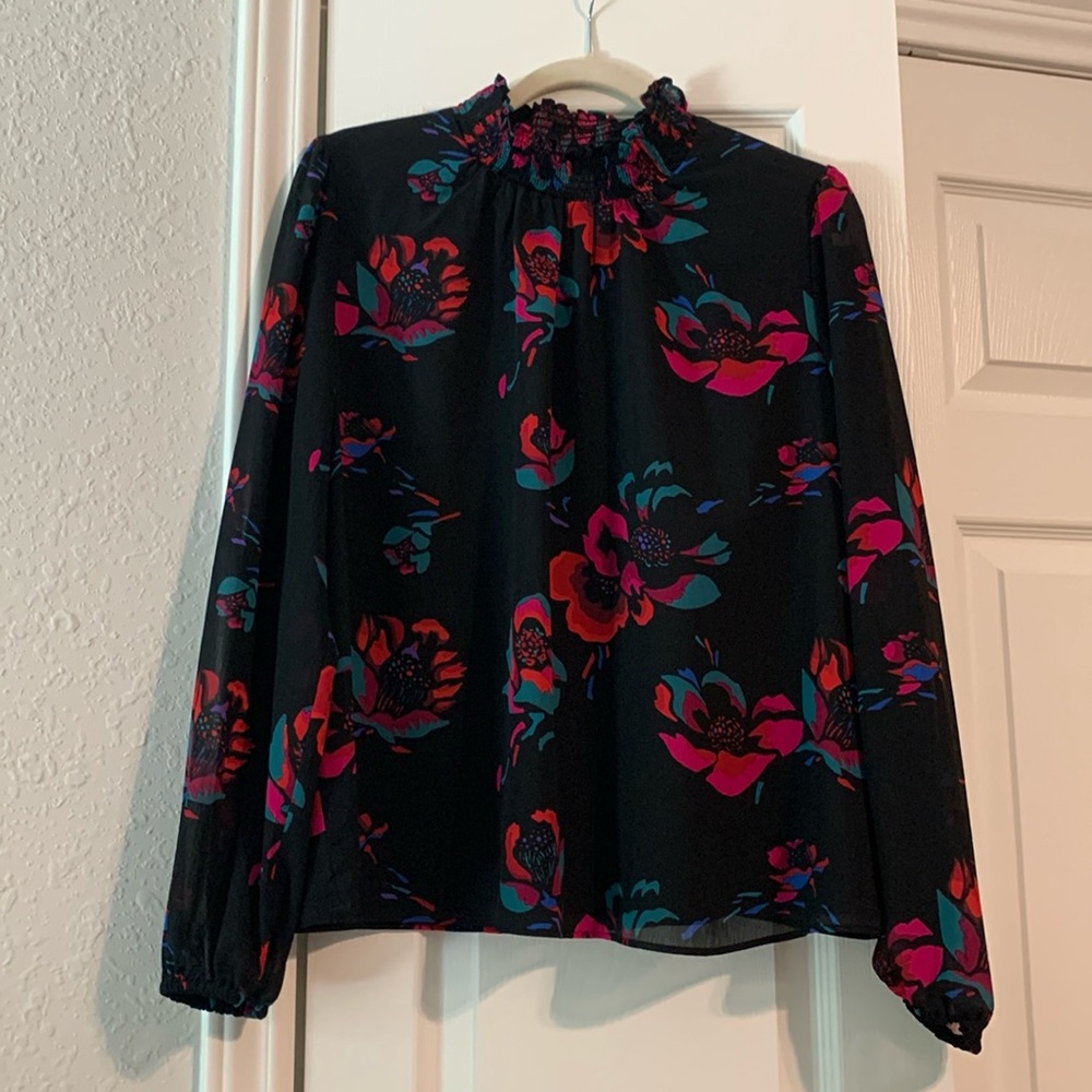 JCREW Ruched Turtleneck Blouse